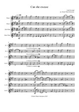 Can she excuse my wrongs (John Dowland) arranged for flute quartet