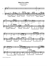 Music for a while – arranged for alto and guitar