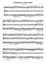 Variations on Adon Olam for 2 flutes and guitar