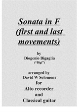 Sonata in F for recorder, flute or violin and guitar (2 movements)