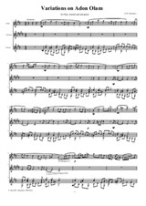 Variations on Adon Olam for flute, clarinet and guitar