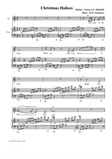 Christmas Haikus – alto (or baritone) and piano