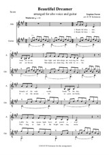 Beautiful dreamer – arranged for alto (or baritone) and guitar