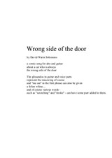 Wrong side of the door – alto and guitar