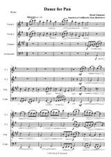 Dance for Pan – version for 2 violins, clarinet and cello
