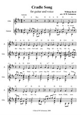Byrd's Cradle Song – alto and guitar