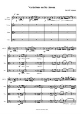 Ke Arona variations – flute (or oboe) and string trio